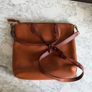Madewell Cognac Leather Crossbody Bag